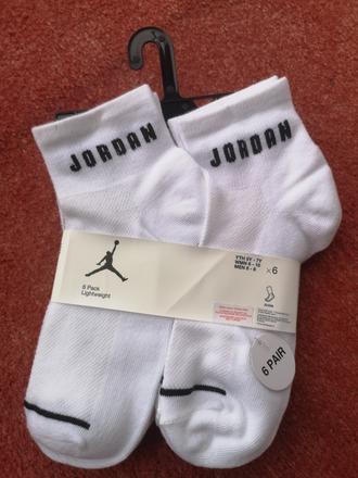 Air jordan ponožky 6 párov veľkosť 37,5-40, air jordan,37 / 38 / 39 / 40