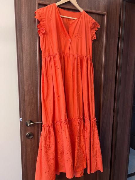 Oranžové šaty zara l, zara,l