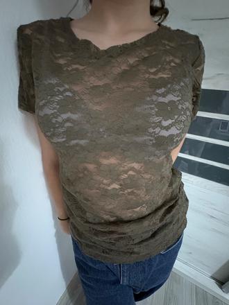 Čipkované tričko h&m, h&m,s