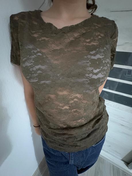 Čipkované tričko h&m, h&m,s