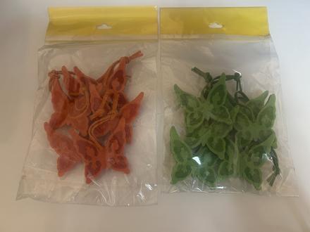 Dekoračné motýliky- 12 ks- cena spolu, 