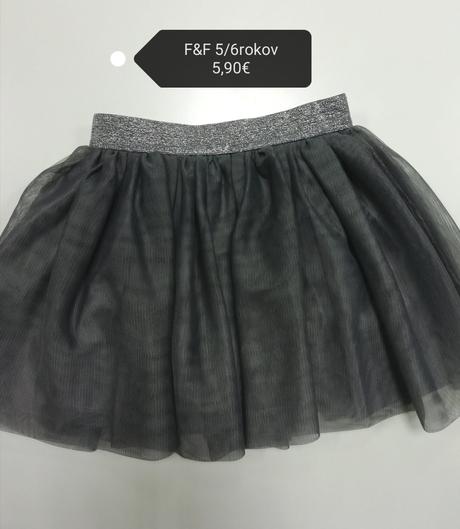 Tutu sivá tylová sukňa, f&f,116