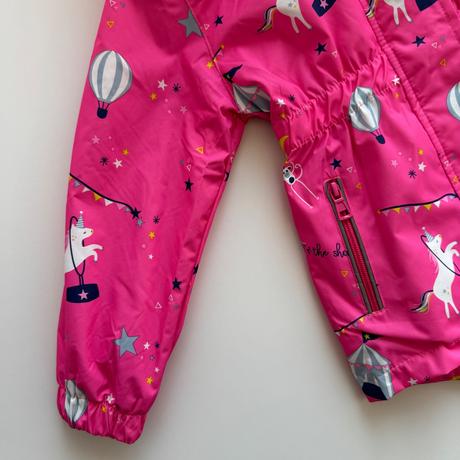 Dievčenská prechodná bunda unicorn ružová, 110