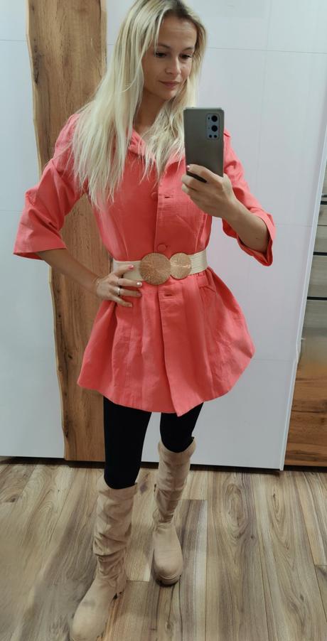 Ružový kabátik, xs