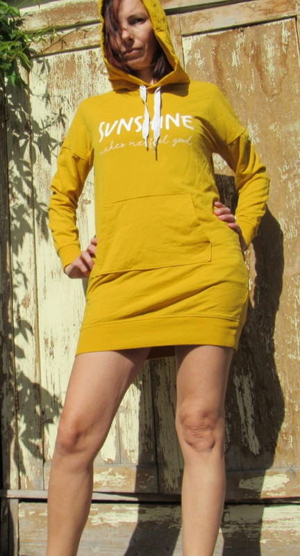 Dlhá mikina s kapucňou, s