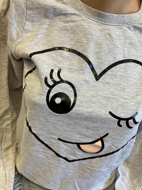 Dievčenská mikina smiley srdiečko, h&m (158-164), h&m,158