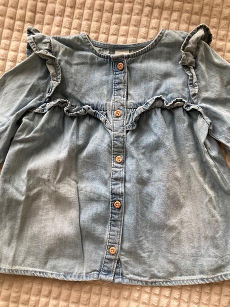 Riflová blúzka, h&m,98