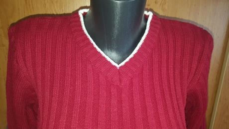 Bordový pulóver v. s - xl, 40