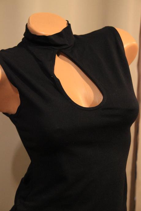 Čierny bavlnený body top, h&m, h&m,m