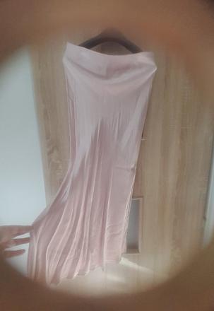 Saténová sukňa - farba pink pastel, sinsay,m