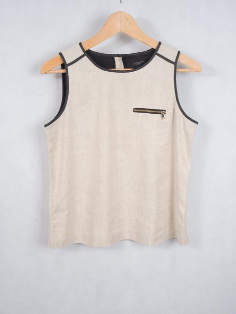 Kvalitný ľanový top ann taylor, 36