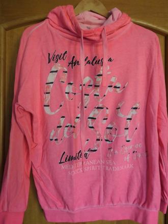 Soccx neonkovo ruzova luxusna mikina m/l, soccx,m