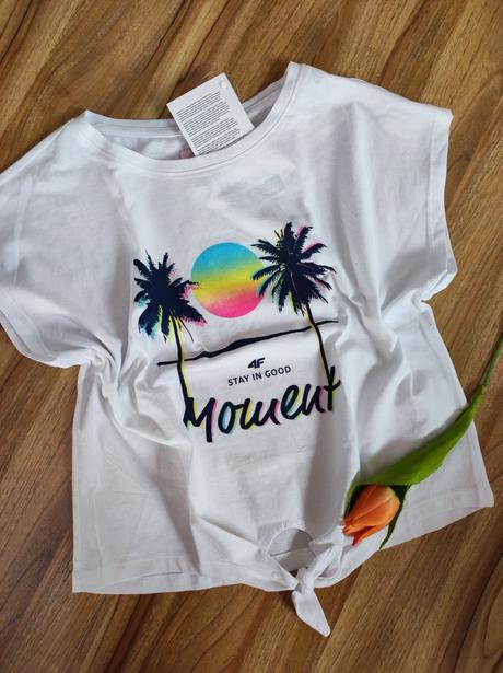 Dievčenské tričko 4f s uzlom, 146 / 152 / 164