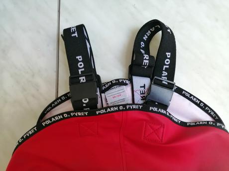 Nohavice do dažďa, červené vel. 98/104, 98