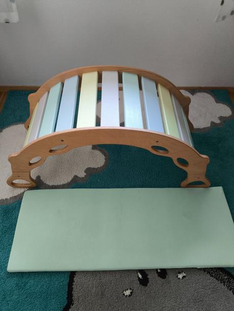 Montessori xxl hojdačka, šmykľavka s matracom, 