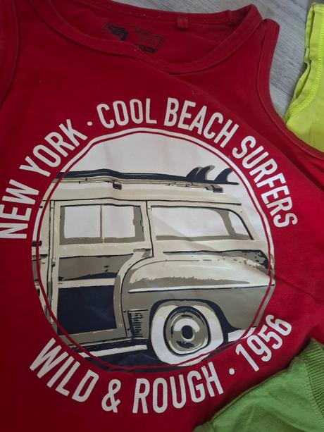 Balík tričiek bez rukávov/tielka 6ks-134-140veľ., 122–134