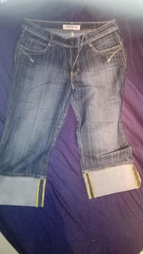 Riflové 3/4 krátke nohavice, l