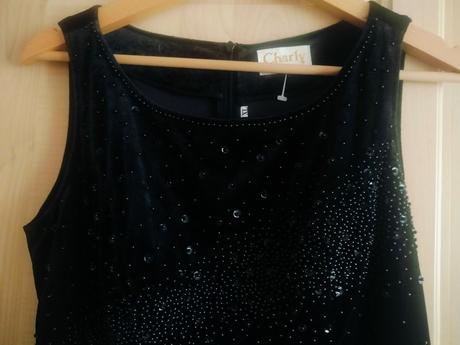 Dlhé plesové šaty s korálkami, l