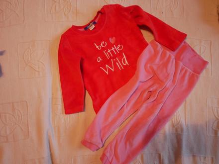 Zamatová domáca súprava tepláky a bundička, lupilu,92