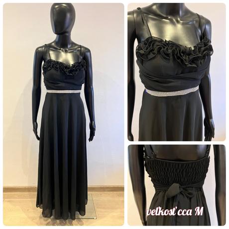 Dámske elegantné šaty s kamienkami, m
