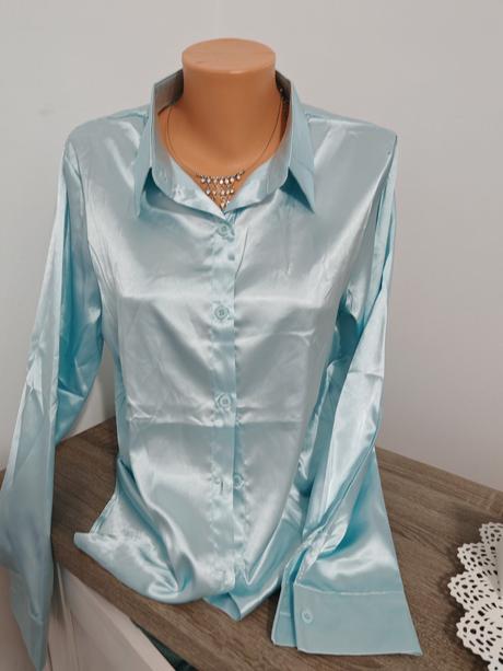 Satenova mentolova bluzka m, m
