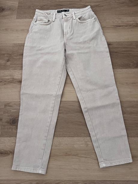 Krémové boyfriend rifle, amisu,s