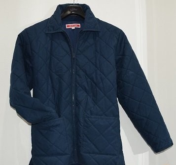 Tmavomodrá prešívaná bunda, s