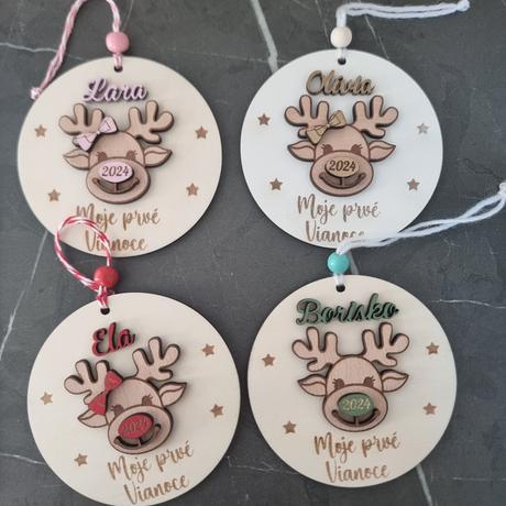 Drevene ozdôbky na stromček, 