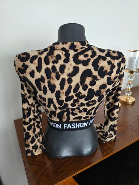 Leopardi crop top, s