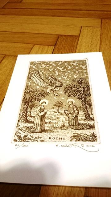 Signovaná reprodukcia s náboženským motívom, 