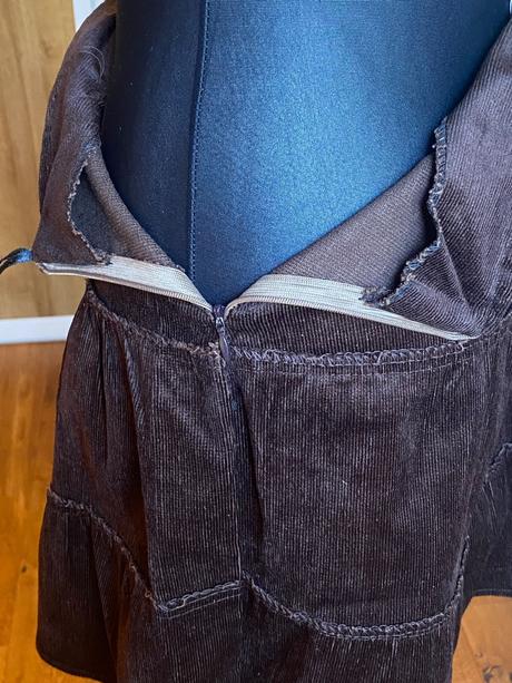 Kardesler - dámska menčestrová hnedá sukňa, l