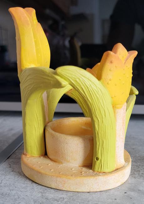 Keramický svietnik tulipán,