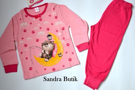 Detské bavlnené pyžamko mačička, 80 - 158