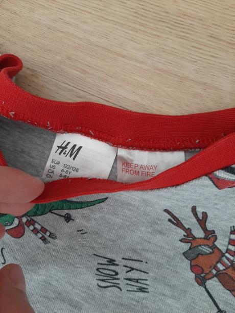 Vianočné pyzamko / vrch, h&m,122