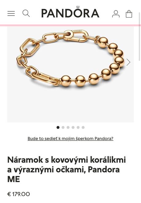 Pandora me pozlátený náramok, pandora