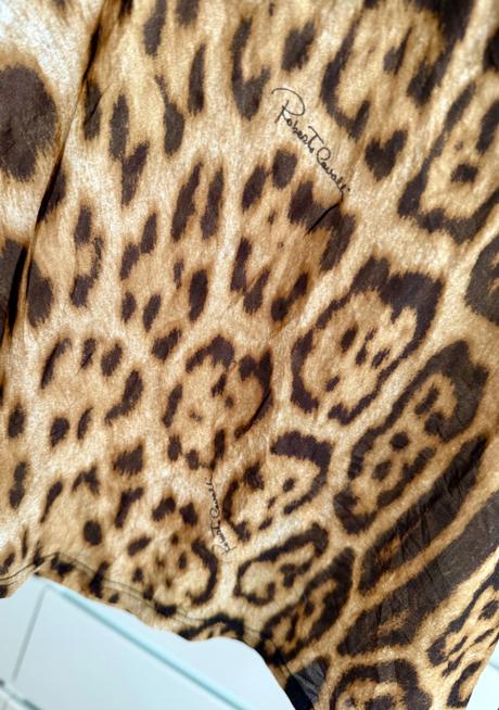 Luxusný roberto cavalli leopard top, s