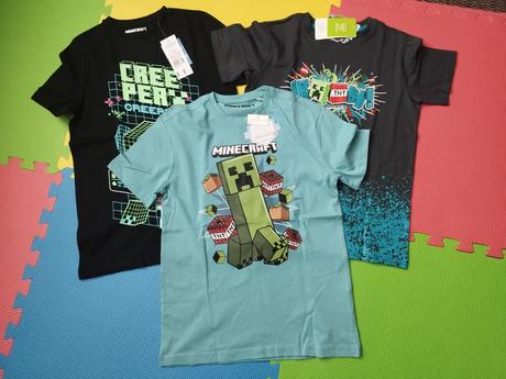 Tričká 3 ks, minecraft, 152