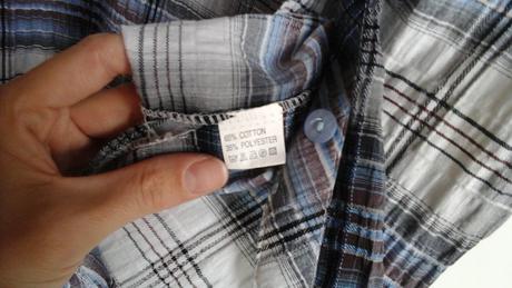 Modro-sedo-biela karovana kosela bez rukavov, m