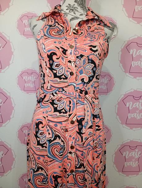 Nové krásne vzorované šaty s viazaním, m