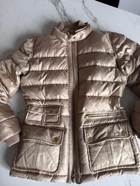 Fay luxusná bunda s kačacim perím v zlatej farbe m, m
