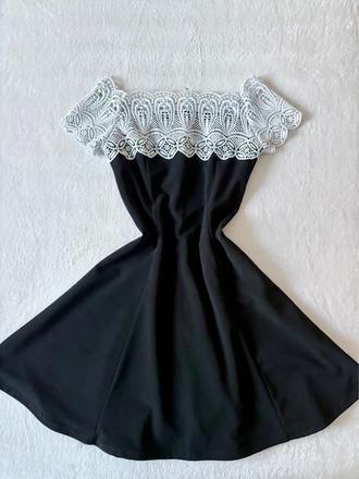 Elegantné čierne šaty, s