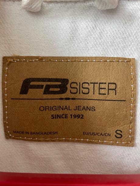 Biela riflová bundách., s