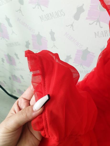Červené šaty xxs/32, h&m,xs