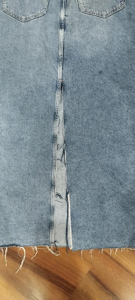 Dlhá rifľová sukňa zara, zara,s