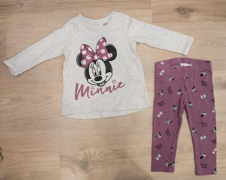 Komplet - minnie mikinka a legíny, h&m,86
