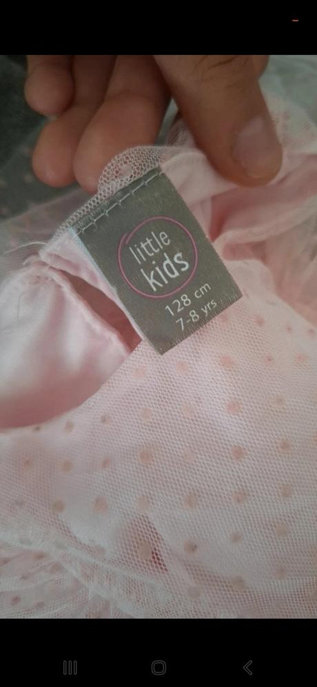 Ružové šaty krátky rukáv, 122