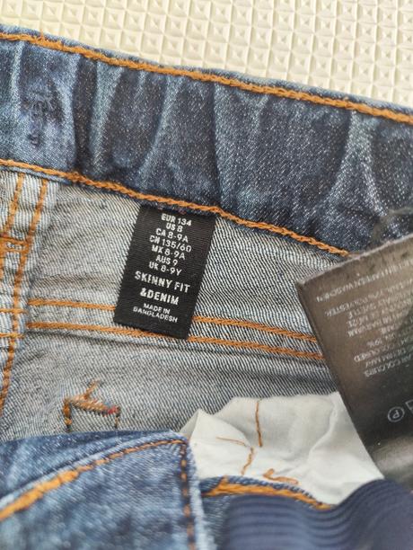 Dievčenské skinny rifle veľ. 134, h&m,134