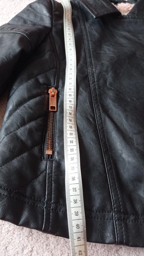Dievčenský kožák zateplený, 116/122, top stav, 116
