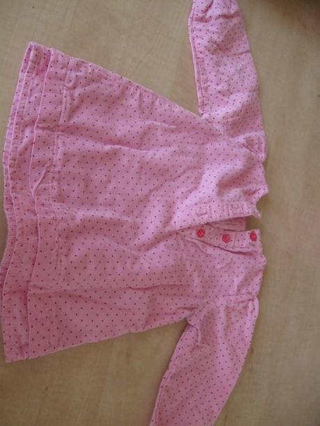 Dievčenské jemnomenšestrové bodkované tričko, 80