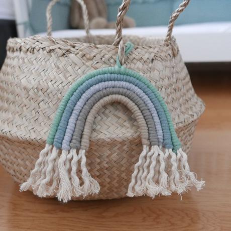 Boho dúha mini - závesná dekorácia, 